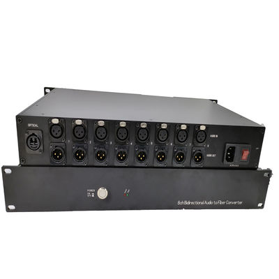 bidirektionales ausgeglichenes Audio 8ch zum Faser-Konverter