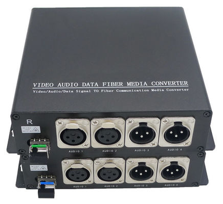 Zweiweg-2-Ch Xlr Audio zum Faser-Konverter-Sendungs-Sprachaudio über einer einzelnen Sc-/St/Fc/Lcfaser