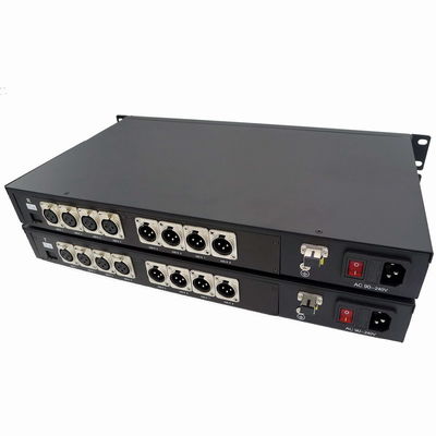 bidirektionales ausgeglichenes Audio 4Ch zum Faser-Konverter mit XLR-Verbindungsstück