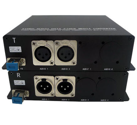 2ch balancierte XLR-Audio zum Faser-Konverter mit einem Optikstecker des Monomode--ST/LC/FC/SC