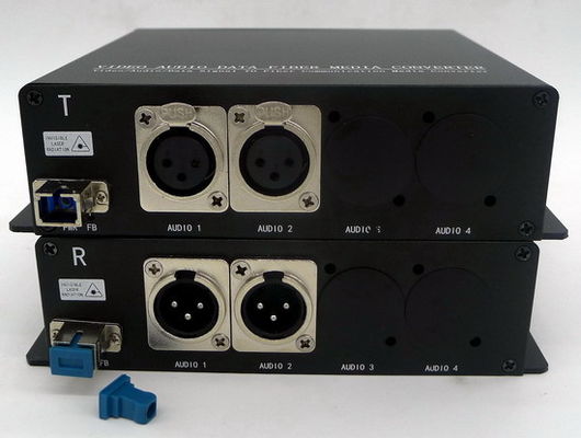 2ch balancierte XLR-Audio zum Faser-Konverter mit einem Optikstecker des Monomode--ST/LC/FC/SC