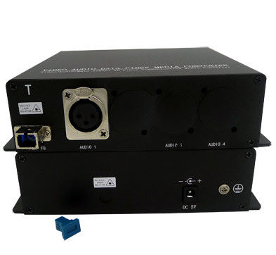 2ch balancierte XLR-Audio zum Faser-Konverter mit einem Optikstecker des Monomode--ST/LC/FC/SC