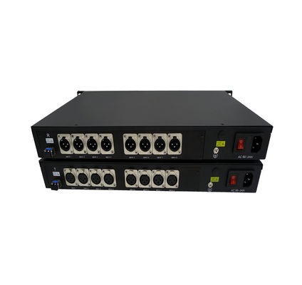 9/125u Monomode- 8 lenkt 3, die Pin XLR Audio über Faser-Konverter balancierte