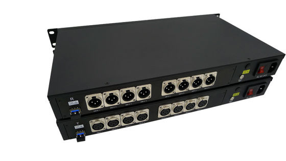 9/125u Monomode- 8 lenkt 3, die Pin XLR Audio über Faser-Konverter balancierte