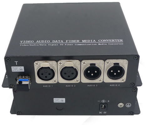 2 Weise 3 balancierte Pin XLR analoges Audio über Faser-Ergänzungs-Transceiver