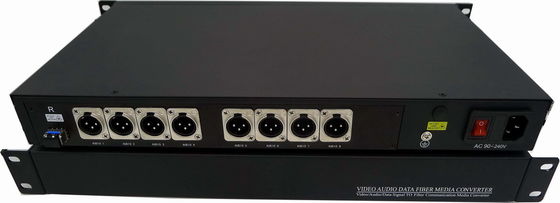 3 beanspruchen Audio Pin XLR Banlanced zum Faser-Konverter 1U 8 Kanäle stark