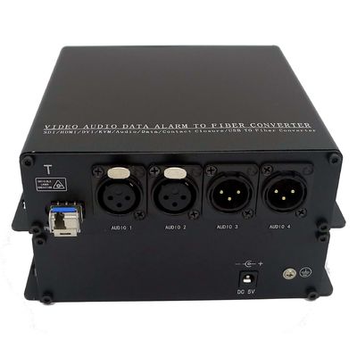 Bi-Di XLR balancierten Audio zu Faser-Konverter 2-Ch 3 Pin XLR
