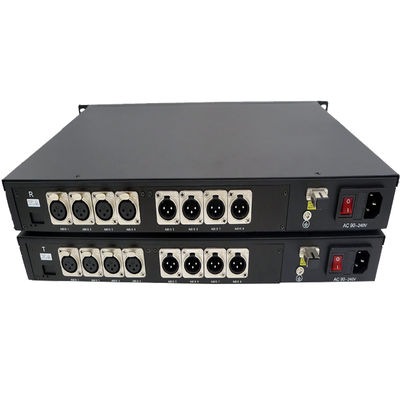 4 balancierte Weise Ch 2 Audio Faser-zum Optikkonverter-Radio und übertragendes ausgeglichenes Audio über Faser zu XLR-Audiofaser
