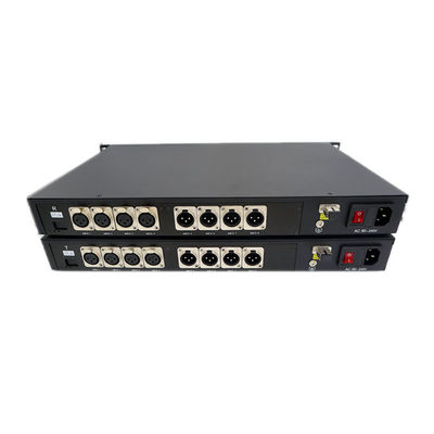 4 balancierte Weise Ch 2 Audio Faser-zum Optikkonverter-Radio und übertragendes ausgeglichenes Audio über Faser zu XLR-Audiofaser