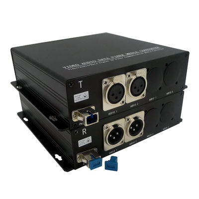 Mic Line Level Audio To-Faser-Konverter balancierte zu 500 Metern Millimeter-Faser-oder zu 20 Kilometern Inspektions-Faser-