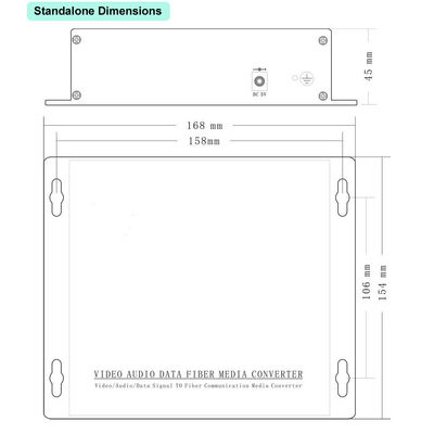 Mic Line Level Audio To-Faser-Konverter balancierte zu 500 Metern Millimeter-Faser-oder zu 20 Kilometern Inspektions-Faser-