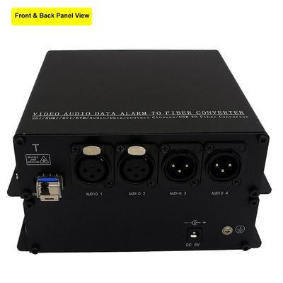 Bi-Meter gerichteter Video-Audiodaten-Faser-Medien-Konverter 2 Ch bis 20 Kilometer 1 Inspektions-Faser oder 500 1mm Faser