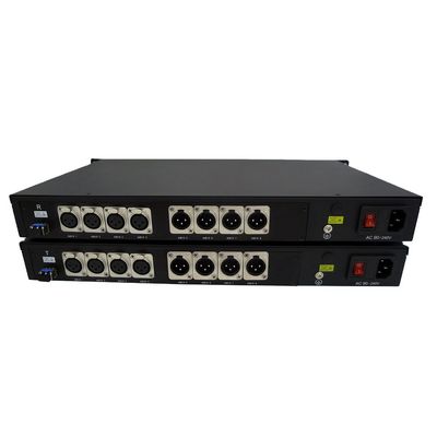 XLR-Bi-Richtungsaudio zu Faser-Konverter 4 Weise Ch 2
