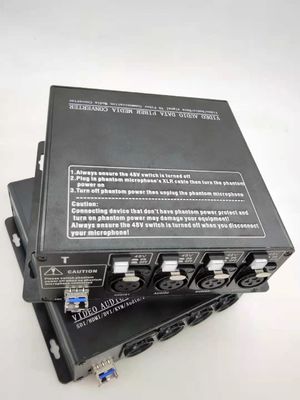 Digital-xLR zum Faseroptikkonverter mit schaltbarem 48V Phantom Power Supply