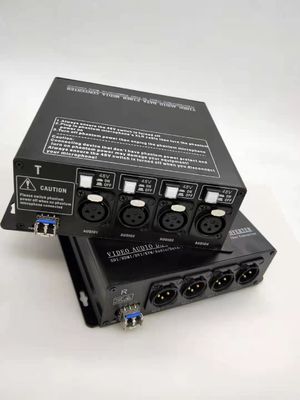 Digital-xLR zum Faseroptikkonverter mit schaltbarem 48V Phantom Power Supply