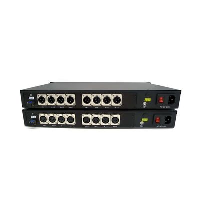 Ausgeglichenes Audio 8ch XLR zum Faser-Konverter-Sendungs-Studio