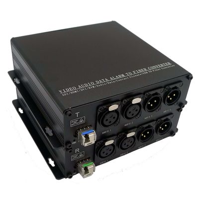 Zweiweg-XLR-Audio zum Faser-Konverter, der ausgeglichenes Audio BIDI überträgt