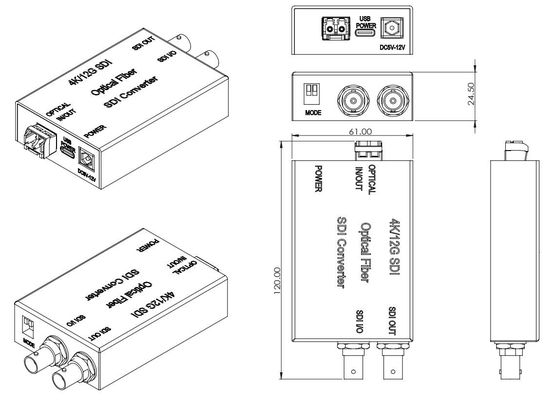 12G SDI zum Faser-Konverter