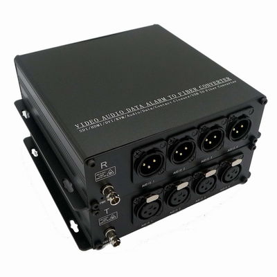 4Ch balancierte Audio zum Faser-Konverter mit XLR-Verbindungsstück SFP-Modul